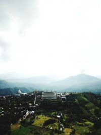 High angle view of townscape against sky