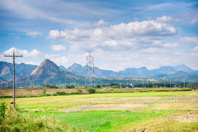 Vast valley of zambales in the philippines with its mountains in the bakground .