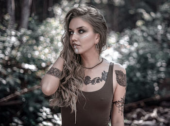 Portrait of a beautiful young woman