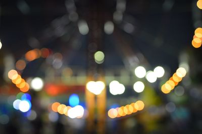 Defocused image of illuminated city