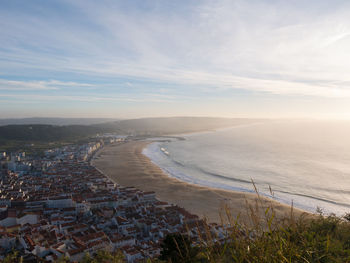 High angle view of beach