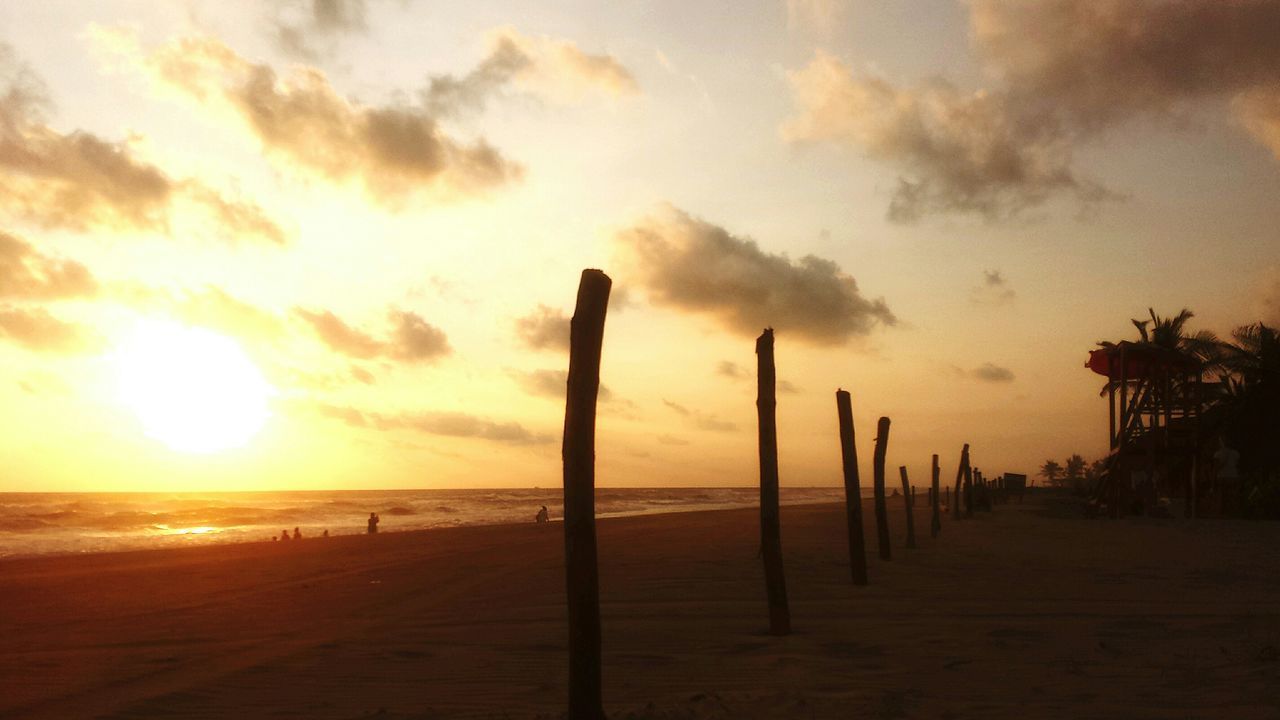 SCENIC VIEW OF BEACH DURING SUNSET