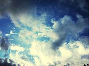 Low angle view of cloudy sky