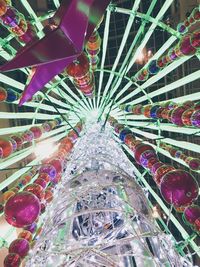 Low angle view of multi colored wall