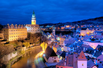 High angle shot of townscape