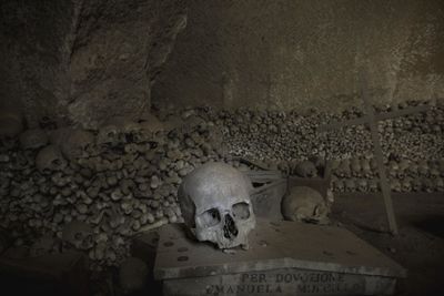 Close-up of objects on the wall