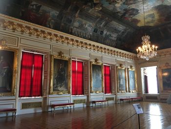 Interior of illuminated building