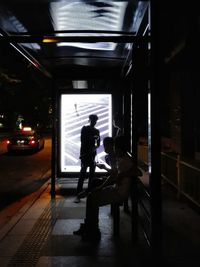 People in parking lot