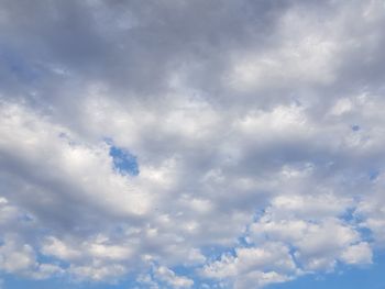 Low angle view of clouds in sky