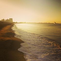 View of sea at sunset