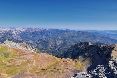 Timpanogos hiking trail landscape views in uinta wasatch cache national forest utah