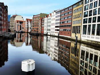 Canal amidst buildings in city