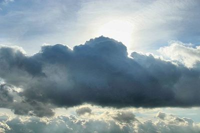 Low angle view of cloudy sky