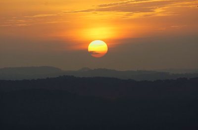 Scenic view of landscape at sunset