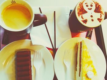 Close-up of food on table