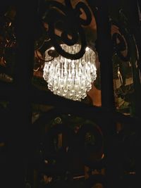 Illuminated lights at night