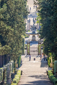 Group of people on footpath