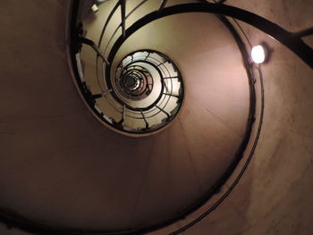 Low angle view of spiral stairs