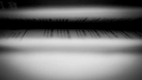 Close-up of book on table