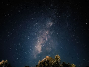 Low angle view of star field at night