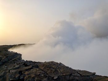 Scenic view of mountain against sky