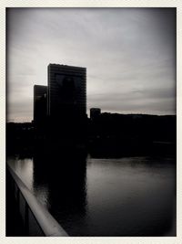 View of river at sunset