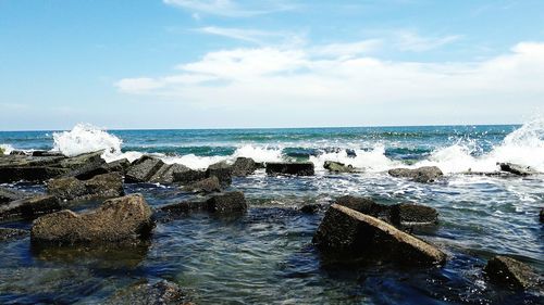 Scenic view of sea against sky