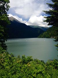 Scenic view of calm lake