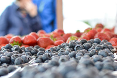 Close-up of fruits for sale at market stall