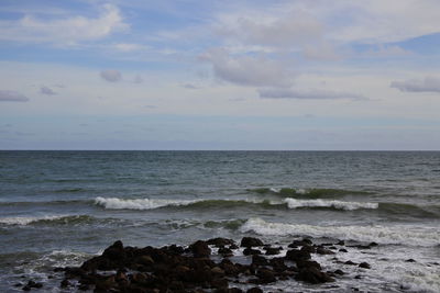 Scenic view of sea against sky