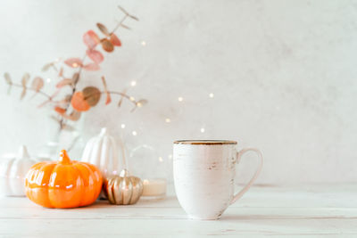 Close-up of coffee on table