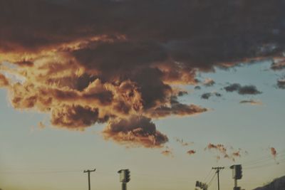 Low angle view of dramatic sky