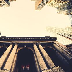 Low angle view of historic building against sky