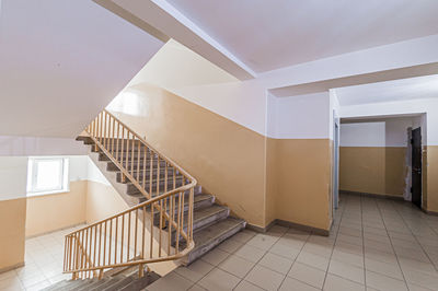 View of staircase in building