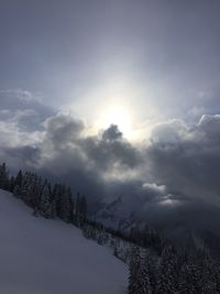 Scenic view of snow covered landscape