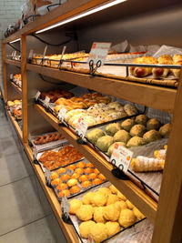 High angle view of food for sale in market