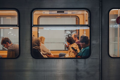 People sitting in train