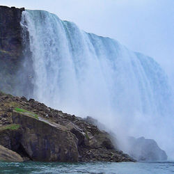 Scenic view of waterfall