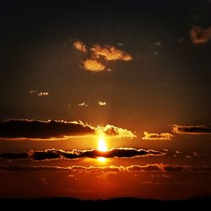 Low angle view of sky during sunset