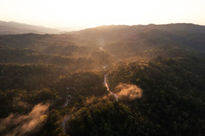 Aerial view of landscape against sky