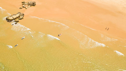 High angle view of beach