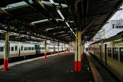 Train at railroad station