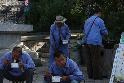 People sitting in park