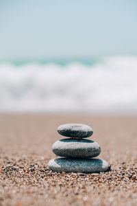 Stack of stones on beach