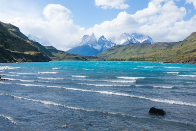 Scenic view of sea against sky