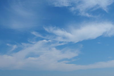 Low angle view of clouds in sky