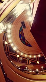 Low angle view of illuminated light