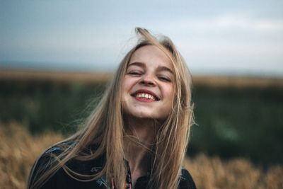 Portrait of a smiling young woman