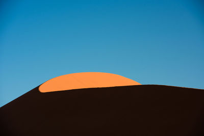 Cross against clear blue sky