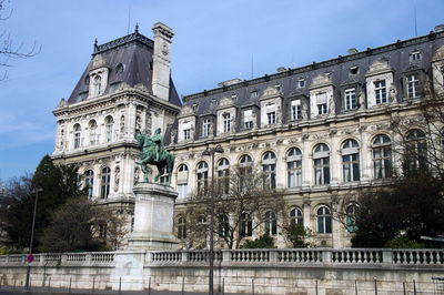 Low angle view of historical building against sky